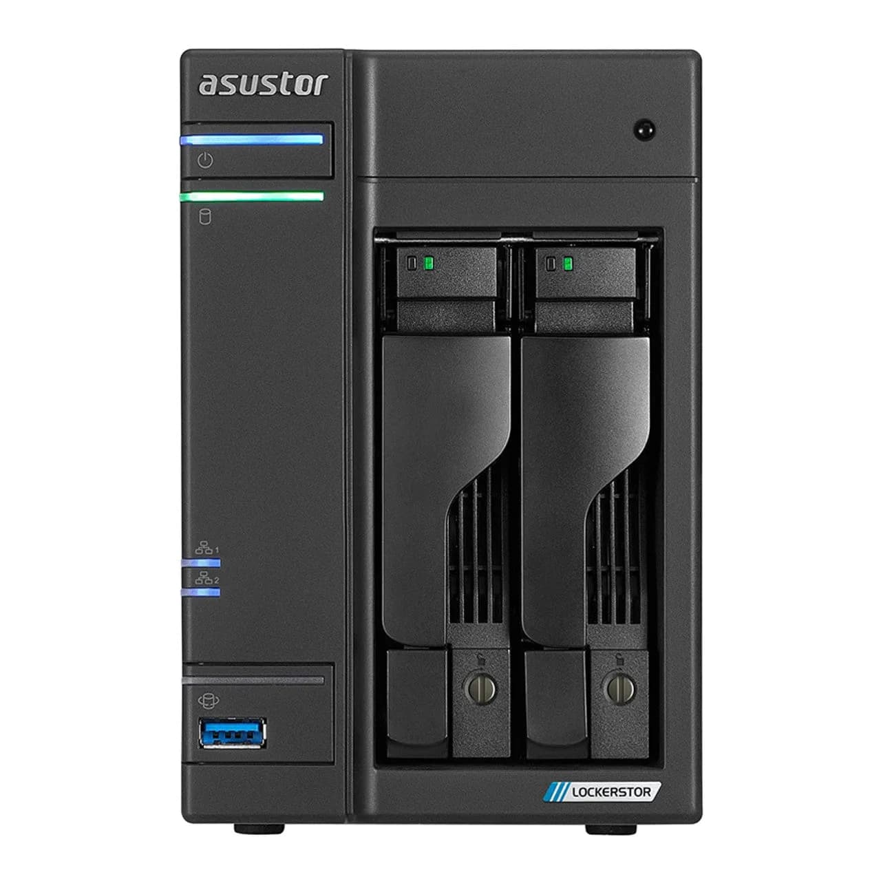 Asustor LOCKERSTOR 2 Gen 2, Medium Business 2-Bays NAS, Intel Quad-Core 2.0GHz CPU, 2.5GbE Port, 4GB DDR4 RAM, Network Attached Storage - NO SSD — photo 1 of 1