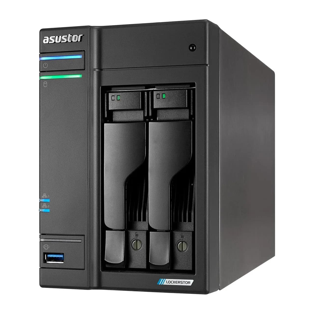 Asustor Lockerstor 2 Gen2+ 2 Bay NAS, Quad-Core 2.0GHz CPU, 2x5GbE ,4GB RAM DDR4, 4x M.2 SSD Slots (Diskless) AS6702T v2 - NO SSD — photo 1 of 1