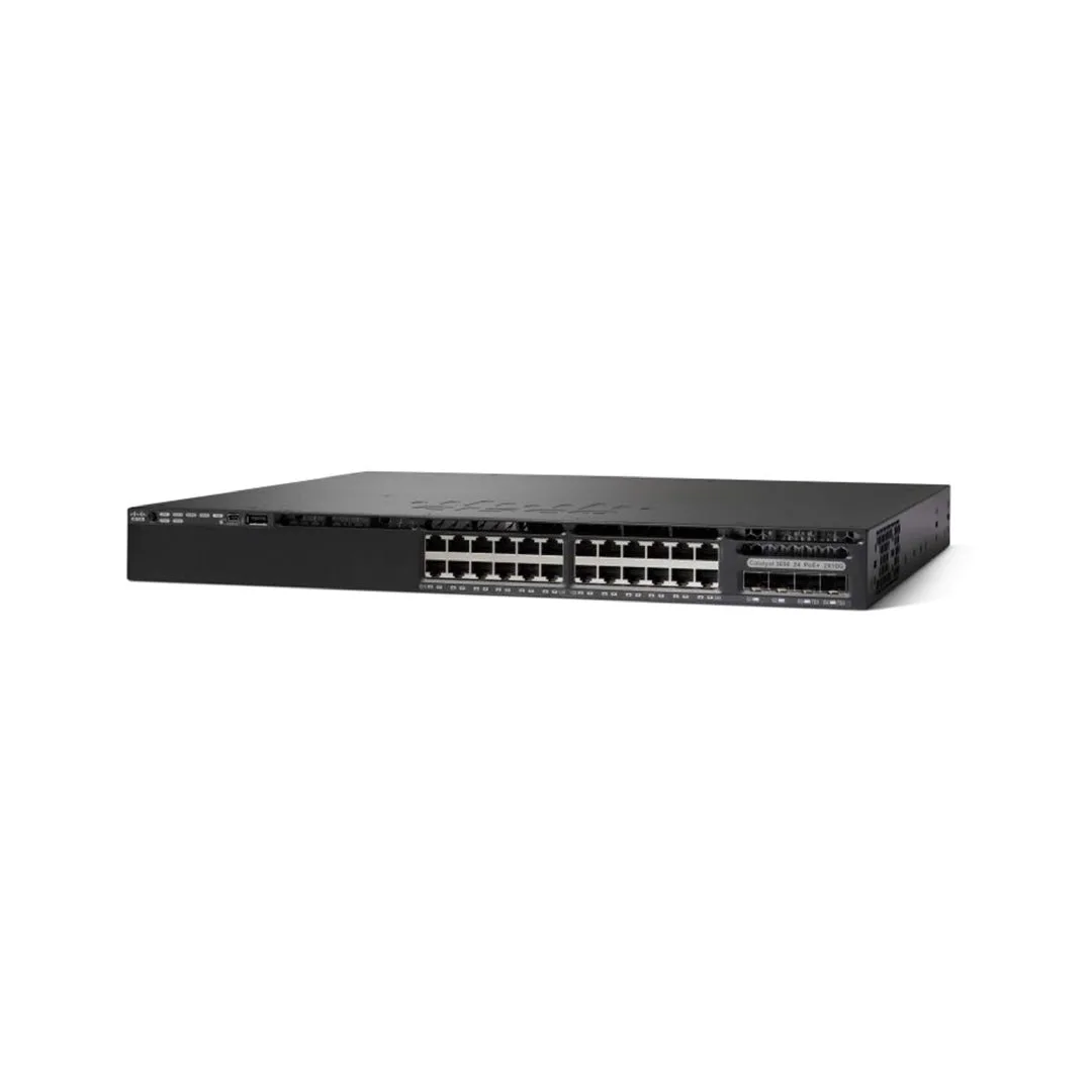 Cisco Catalyst 2960L-SM-24PQ Network Switch, 24 Gigabit Ethernet PoE+ Ports, 195W PoE Budget, 4 10G SFP+ Uplink Ports, Fanless Operation, Enhanced