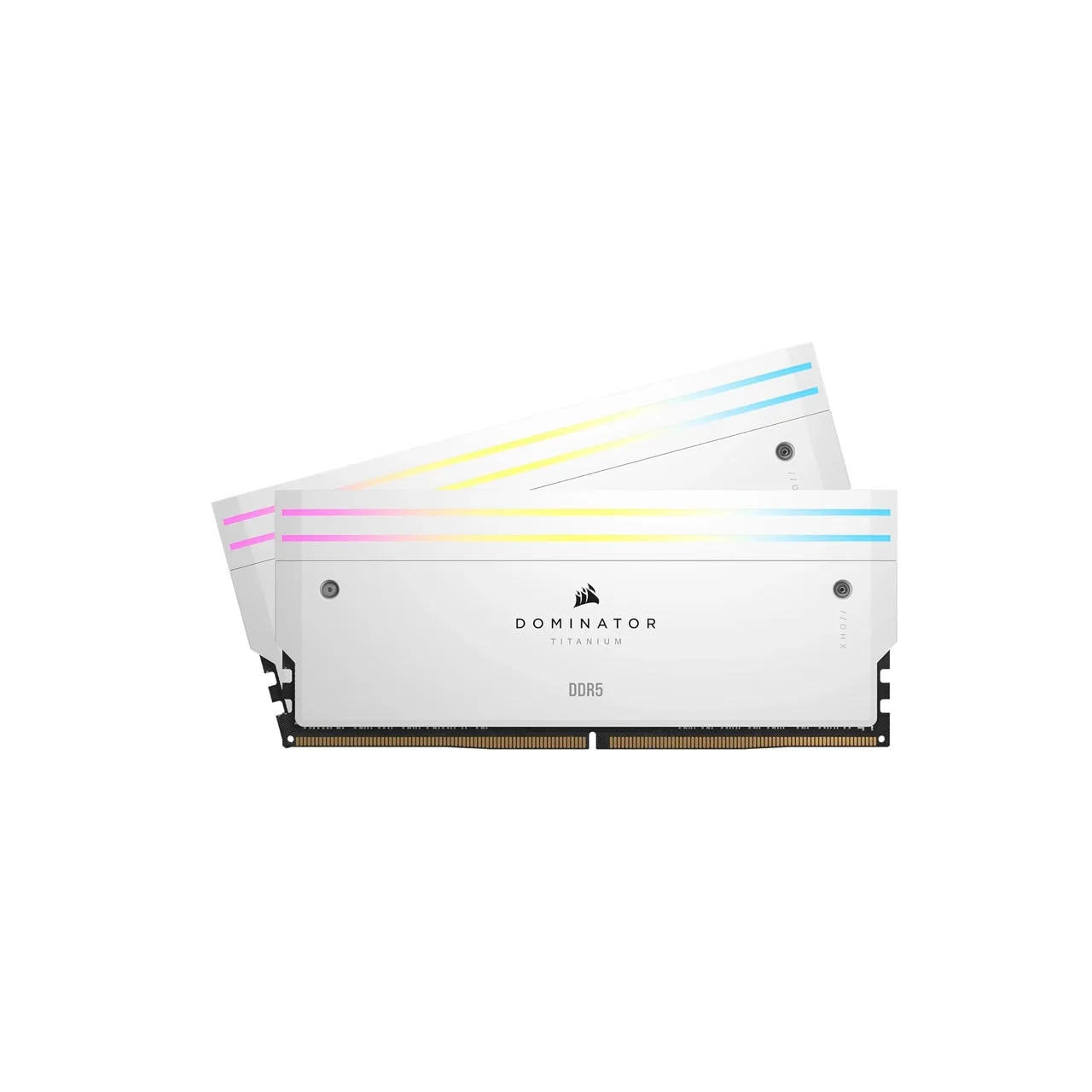 Corsair DOMINATOR TITANIUM RGB DDR5 32GB (2x16GB) 6000MHz CL30 Desktop Memory | AMD EXPO & Intel XMP | iCUE Compatible | White | CMP32GX5M2B6000Z30W — photo 1 of 1