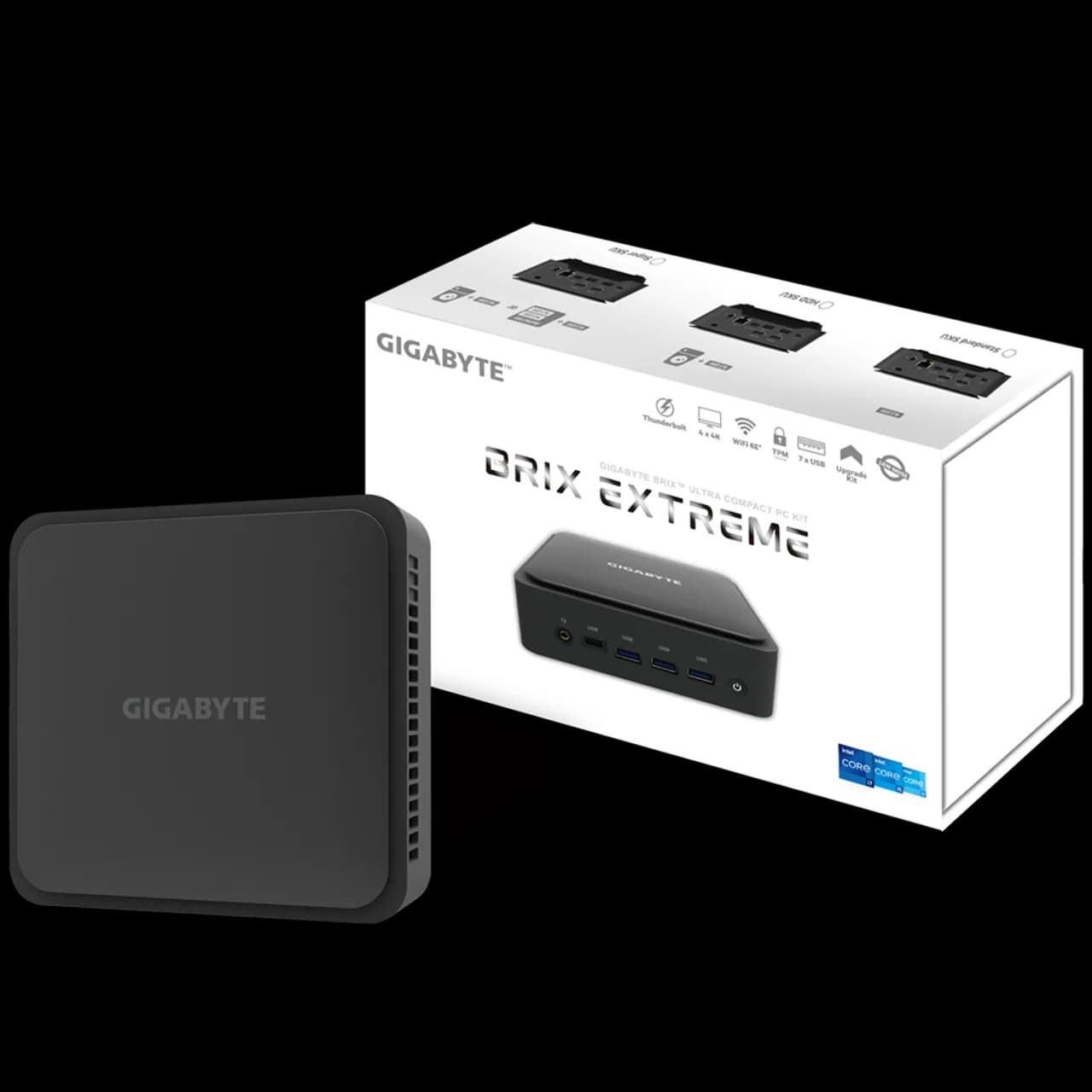 GIGABYTE BRIX Intel i3-1220P, Wifi 6E ,1x m.2 slot , Barebone No RAM,No Storage, No OS GB-BEi3-1220-BWUS