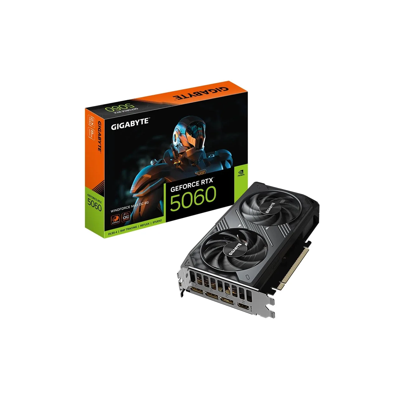 GIGABYTE GeForce RTX 5060 Graphics Card | 8GB GDDR7 | 128-bit | WINDFORCE MAX OC | GV-N5060WF2MAX OC-8GD — photo 1 of 1