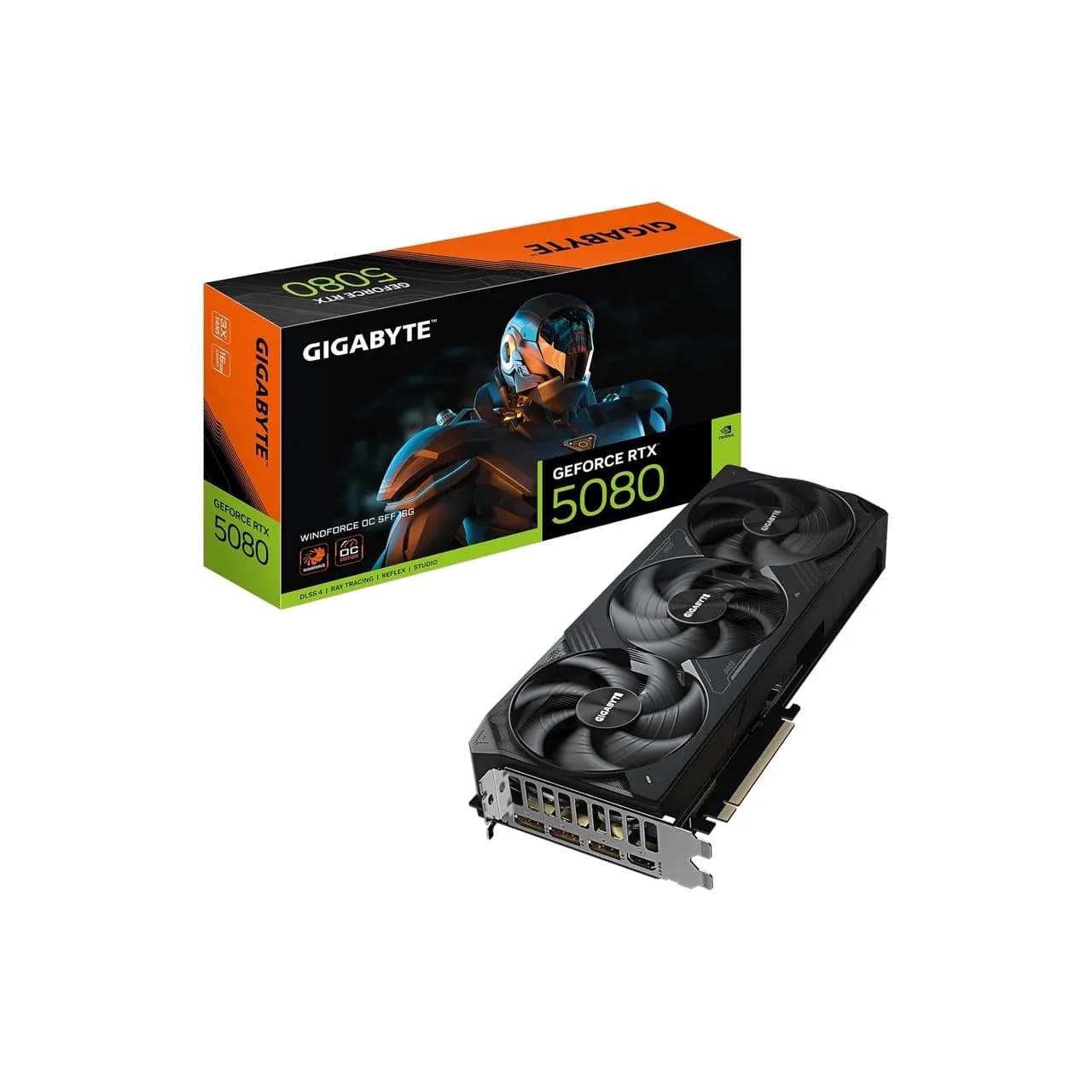 Gigabyte GeForce RTX 5080 WINDFORCE OC SFF 16G Graphics Card, 16GB 256-bit GDDR7 Video Card - GV-N5080WF3OC-16GD