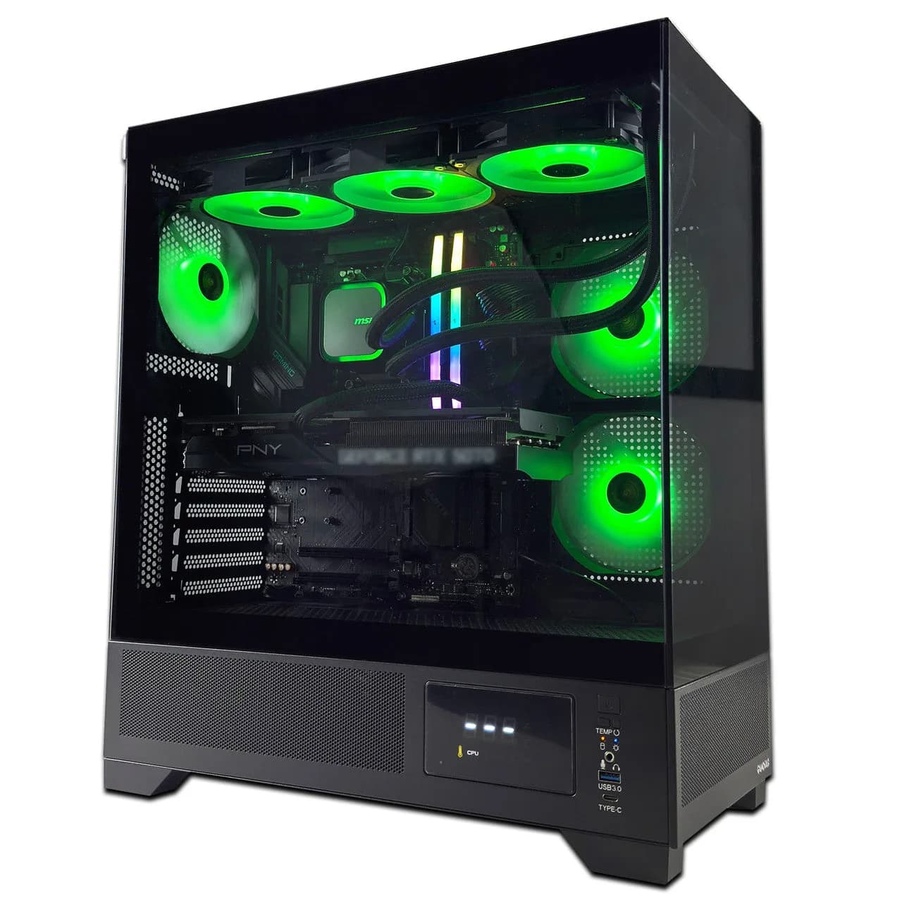 Hachiman PC Tora Gaming PC, AMD Ryzen 7 7800X3D, Radeon RX 9070XT 16GB, 32GB DDR5 6400MHz RGB, 2TB Gen4 NVMe SSD, 360 A-RGB AIO, Wi-Fi 6, Windows 11