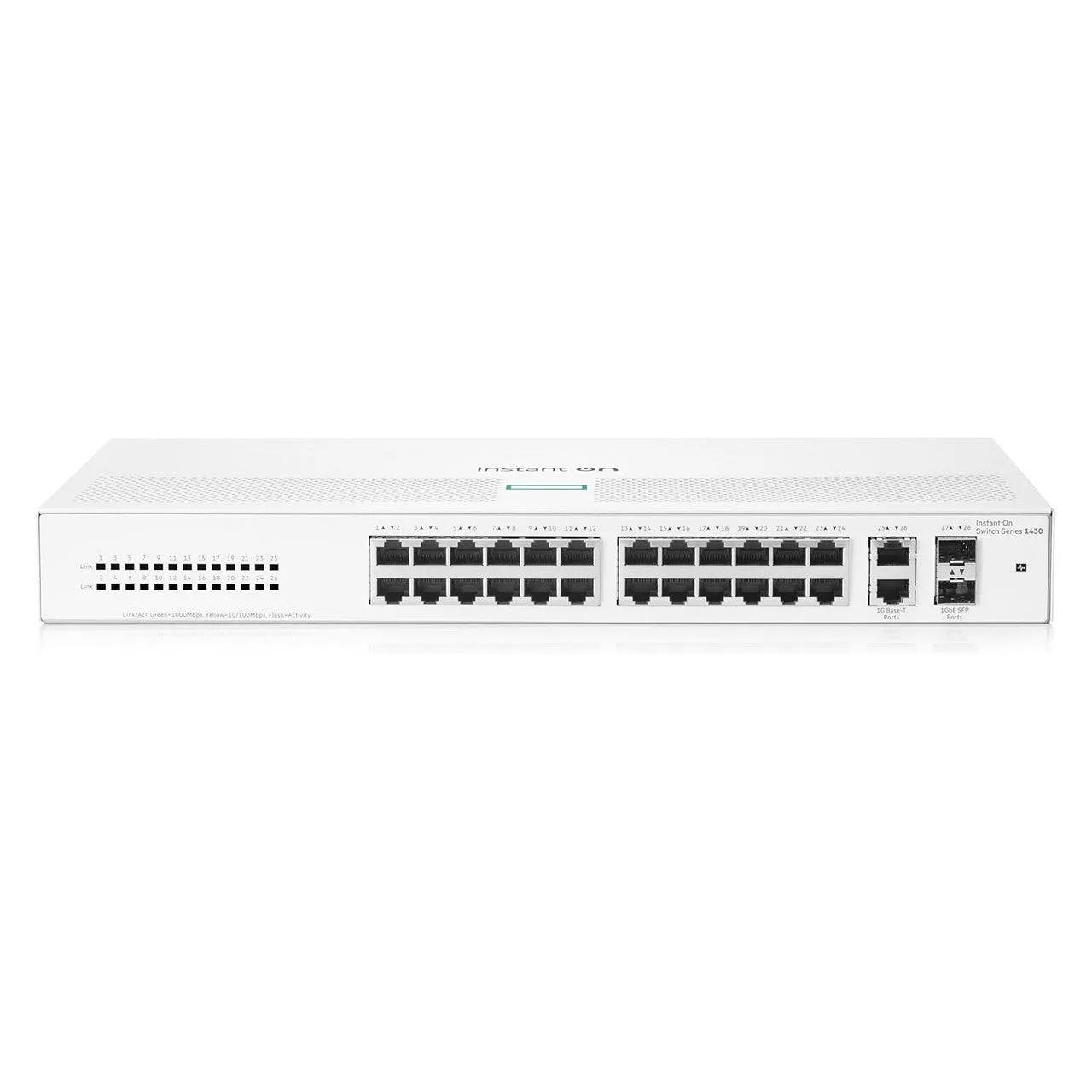 HPE Networking Instant On 1430 26-Port Gb Unmanaged Layer 2 Ethernet Switch | 26x 1G | 2X SFP Uplink | Fan-Less | US Cord | R8R50A#ABA — photo 1 of 1