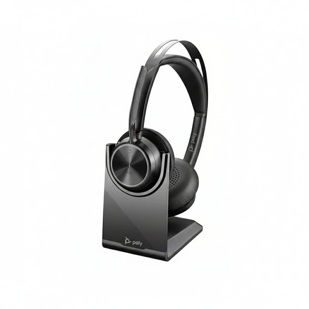 Poly Voyager Focus 2 USB-C-C Headset +USB-C/A Adapter+Charging Stand - 9T9J5AA#AC3