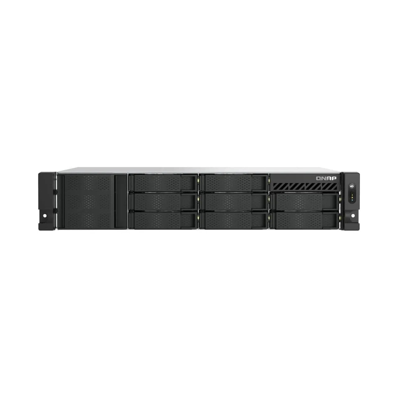 QNAP 2U 8-Bay short depth rackmount NAS/iSCSI IP-SAN, Intel Atom C5125 8C 2.8GHz, 8GB RAM, Single 250W PSU TS-855EU-8G-US — photo 1 of 1