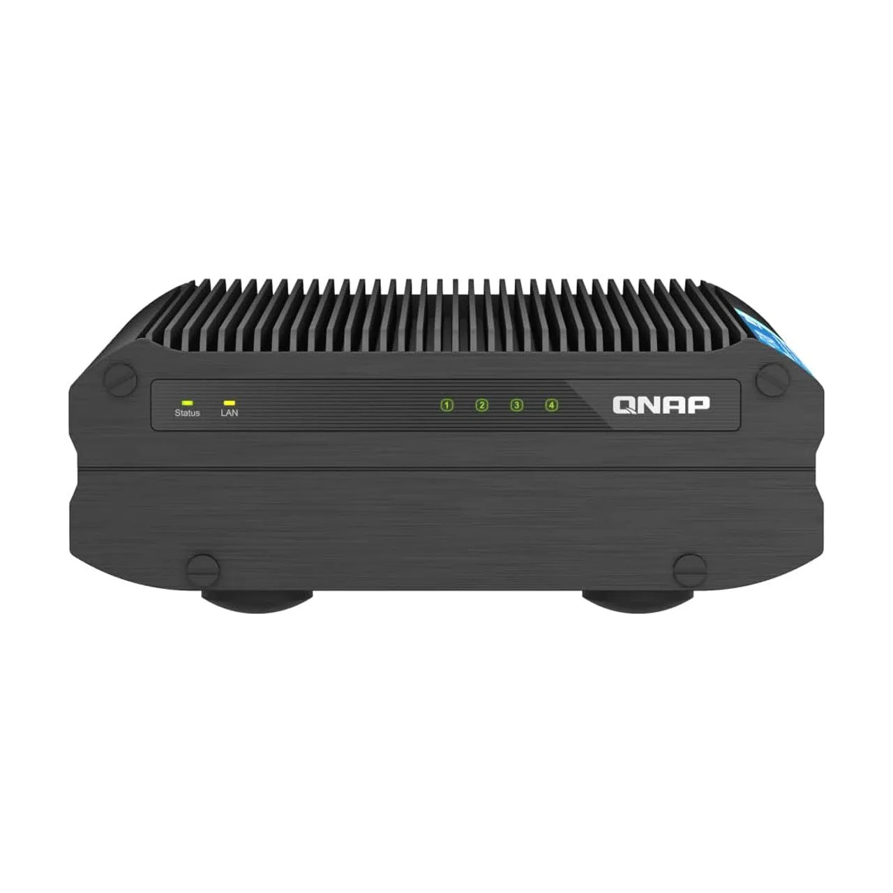 QNAP 4-Bay fanless industrial NAS. Intel Atom x6425E quad-core, 8GB RAM onboard, 2 x 10GbE, 1 x HDMI 1.4b TS-i410X-8G-US — photo 1 of 1