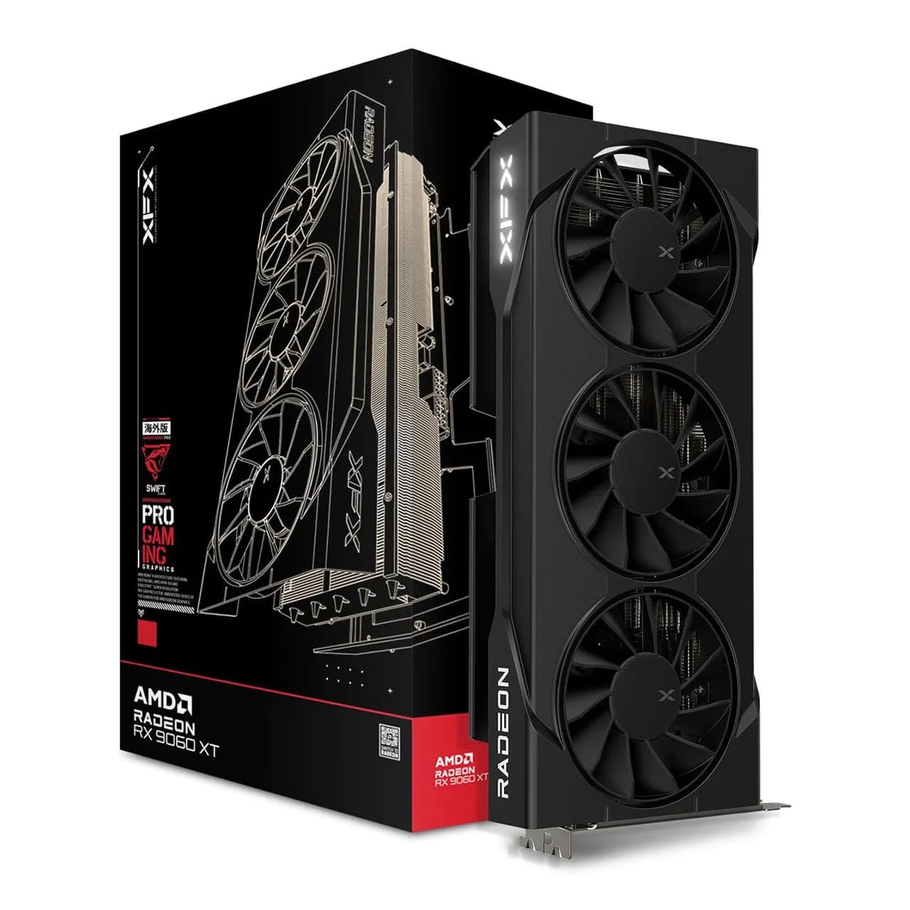 XFX SWIFT AMD Radeon RX 9060XT OC Triple Fan Gaming Edition with 8GB GDDR6 HDMI 2xDP, AMD RDNA 4 RX-96TS38GB7 — photo 1 of 1
