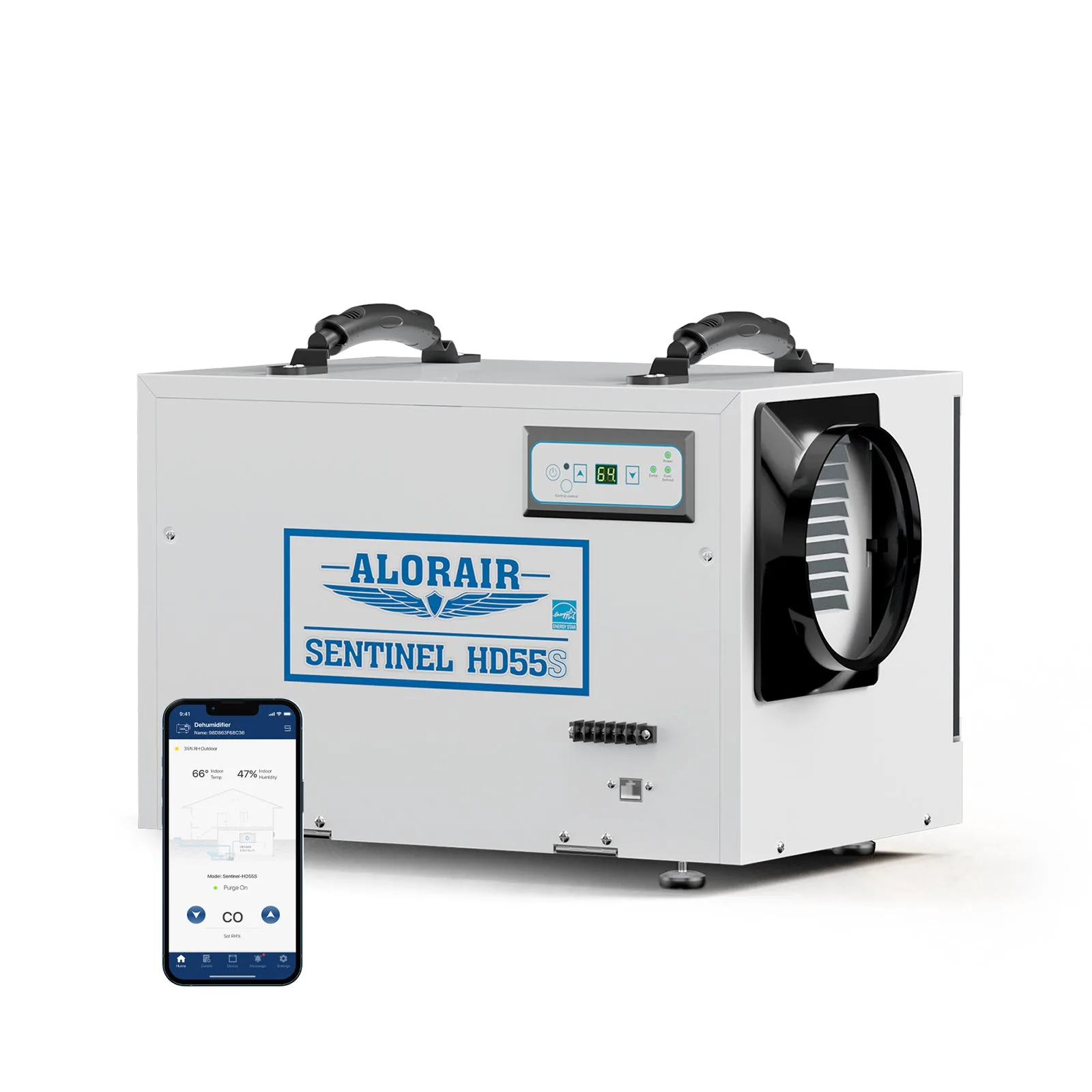 AlorAir® App Controlled 120 PPD Dehumidifier | Sentinel HD55S White WiFi | Size for 1300 sq.ft — photo 1 of 1