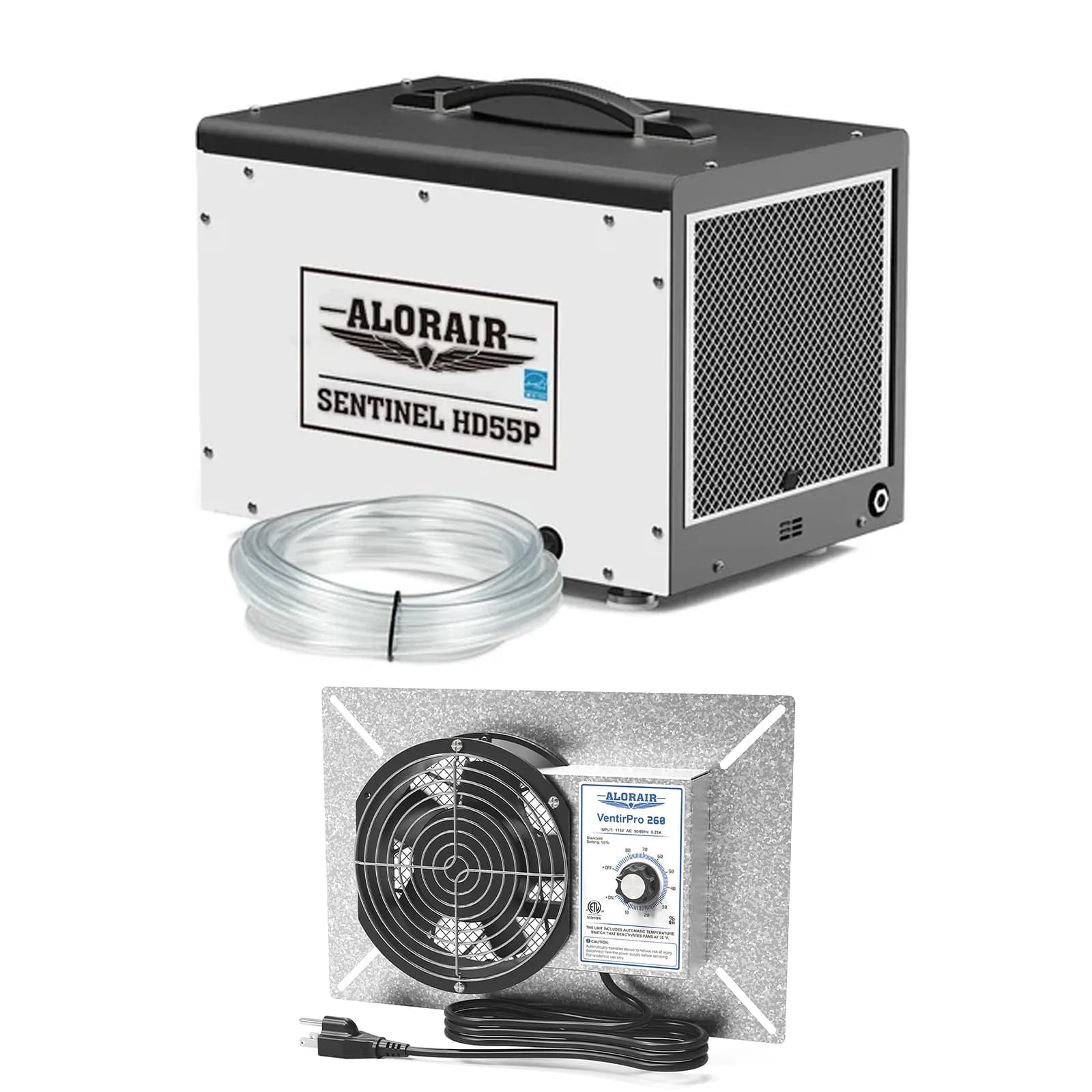 Alorair Combo Package for Crawl Spaces,Basements Dehumidifier and Ventilator | Sentinel HD55P and Ventirpro 260 Fan — photo 1 of 1