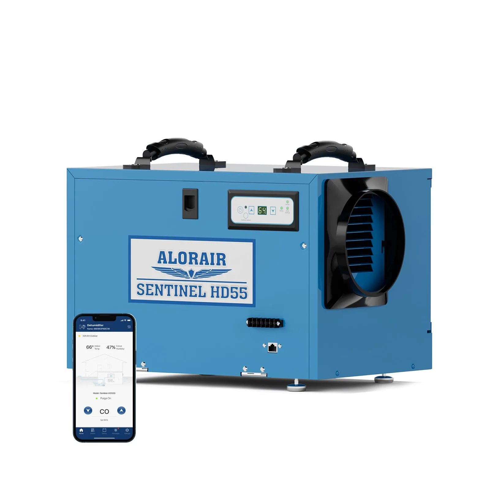 AlorAir Wi-Fi 113 PPD Crawlspace Dehumidifier | Sentinel HD55 Blue WiFi | Size for 1200 sq.ft — photo 1 of 1