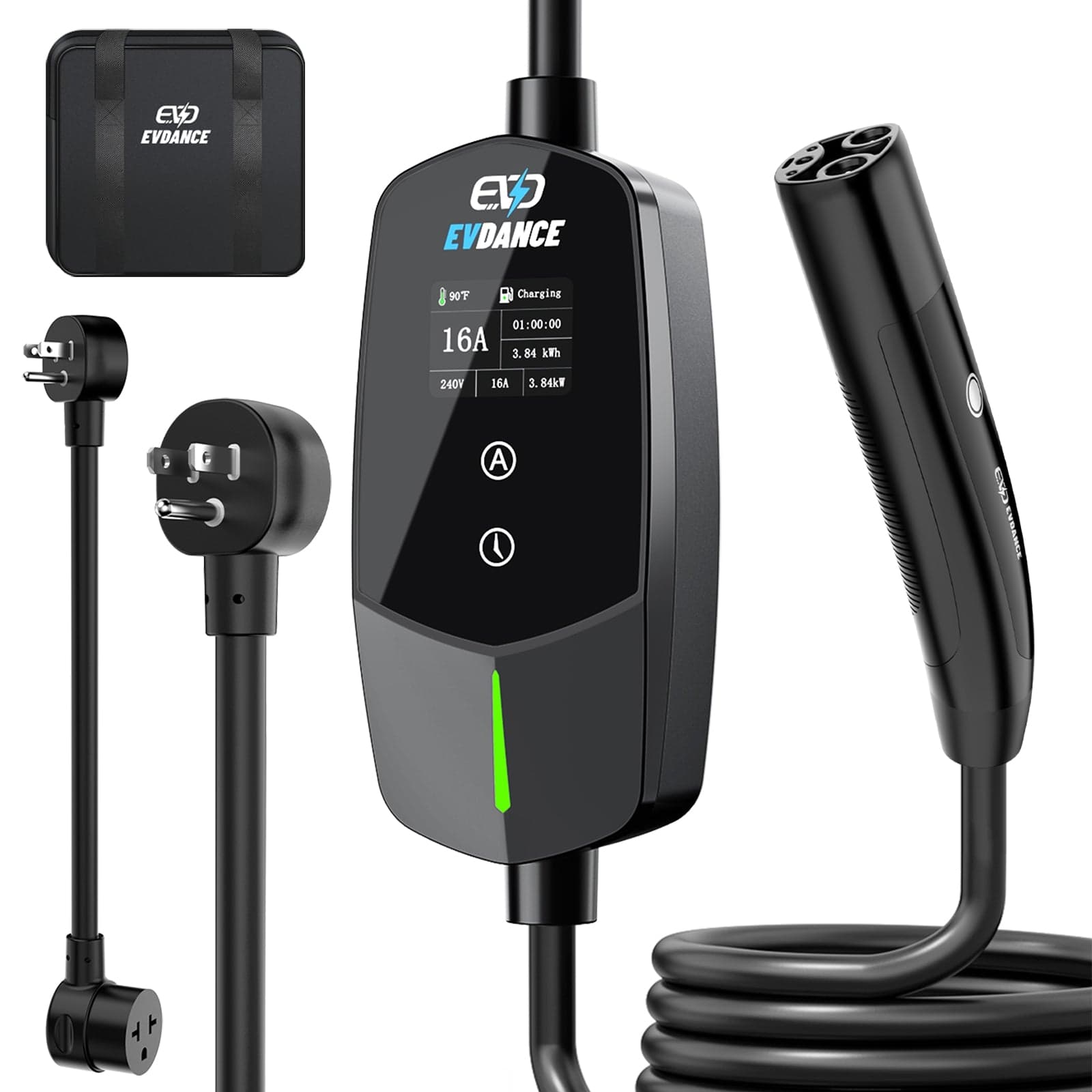 EVDANCE Flux Level 1 & 2NEMA 5-15 Plug NACS Portable EV Charger 12A/16A | ETL Certification - Standard Safety / Plug & Play — photo 1 of 1