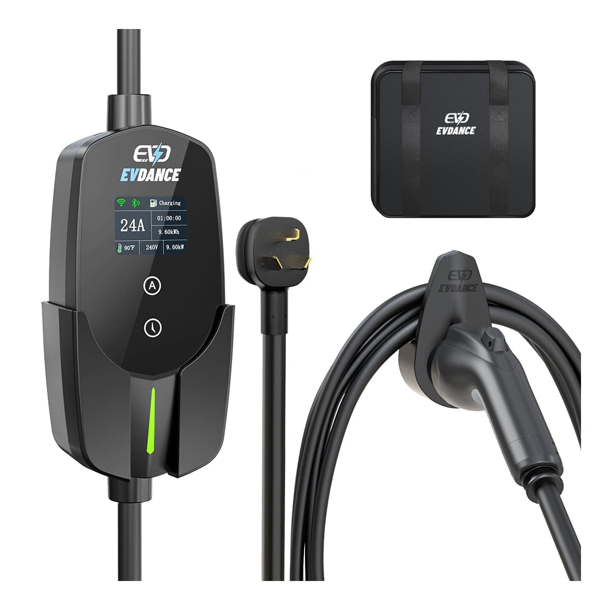 EVDANCE Level 2 NEMA 10-30 24A J1772 Portable EV Charger | ETL Certification - Standard Safety / Plug & Play