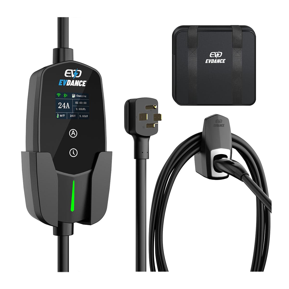 EVDANCE Level 2 NEMA 14-30 24A NACS Portable EV Charger | ETL Certification - Standard Safety / Plug & Play
