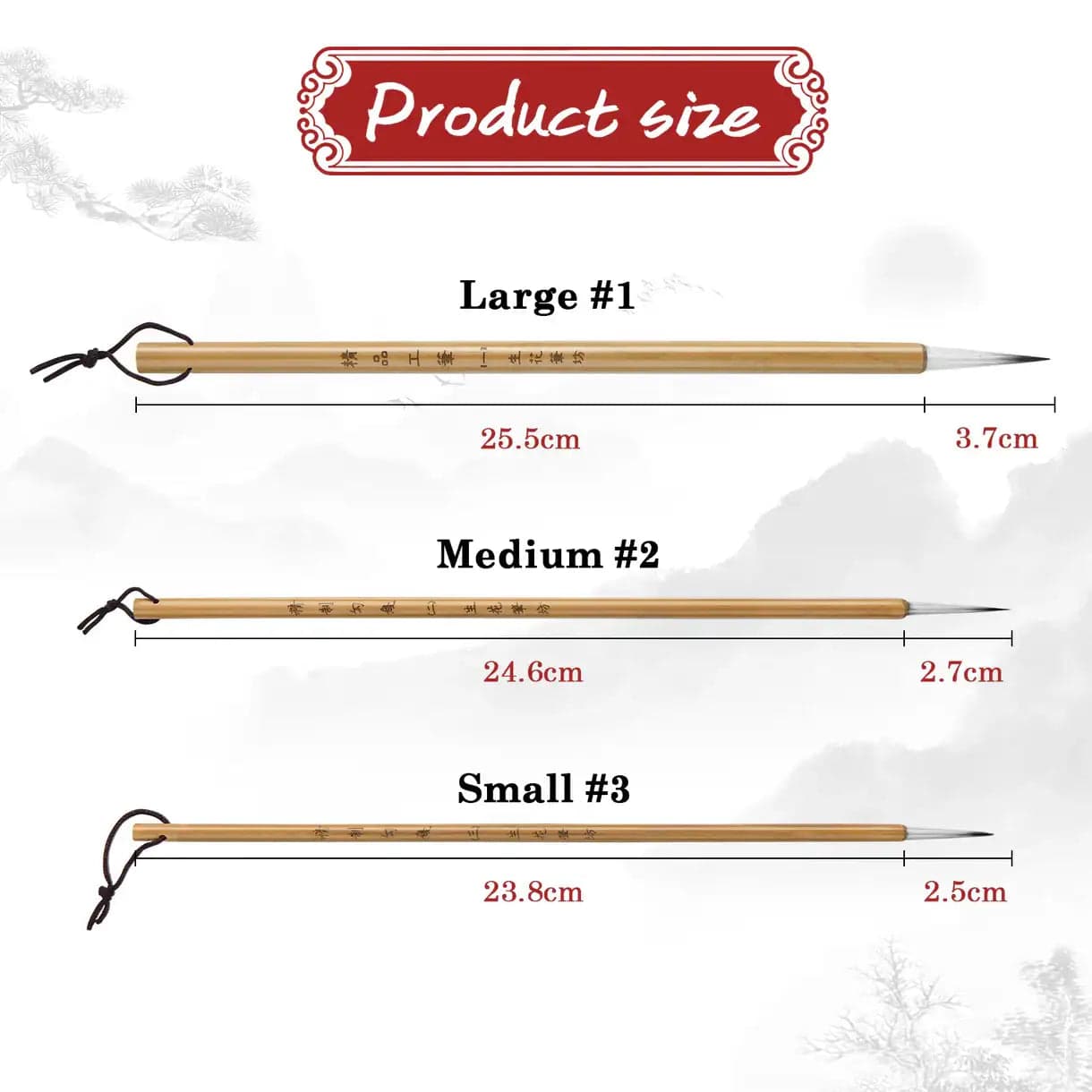 1pcs Wolf Goat Mix Hair Chinese Calligraphy Painting Brush (G1, G2, G3) - G1(Small) — photo 1 of 1
