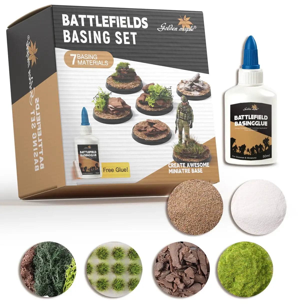 Battlefield Basing Set - All-in-One Terrain Kit for Dioramas & Wargaming