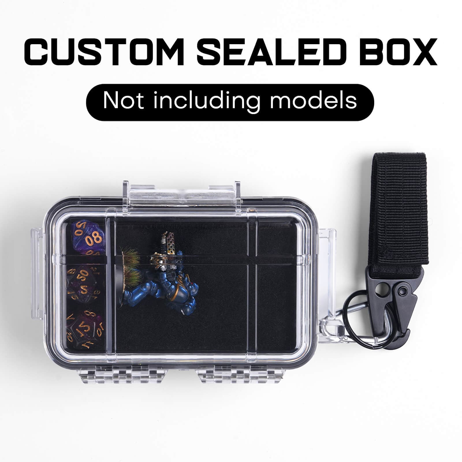 Clear Sealed Miniature Case for Ita Bag - Custom (Eagle Clip Strap + Divider + Double-Sided Gel) — photo 1 of 1