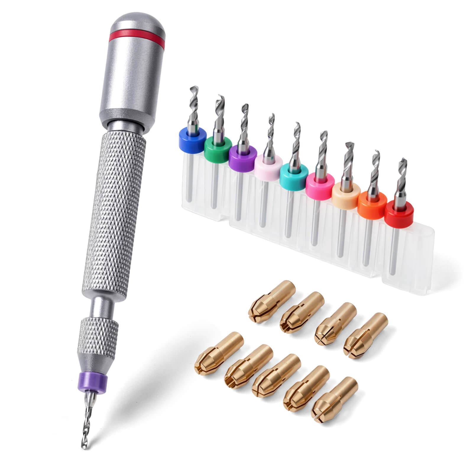Hand Drill Set for Miniature Painting — Pin Vise with 10 Bits & 10 Collets, Ideal for Models & 3D Prints - LIMITED — photo 1 of 1