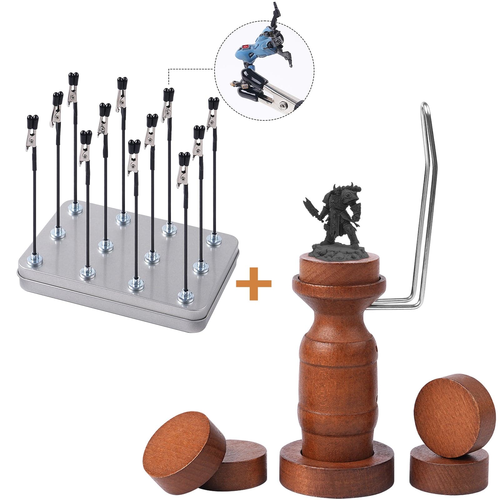 Magnetic Bendable Alligator Clip Sticks Set - 30 PCS - Flexible Version (30PCS)+Painting Handle