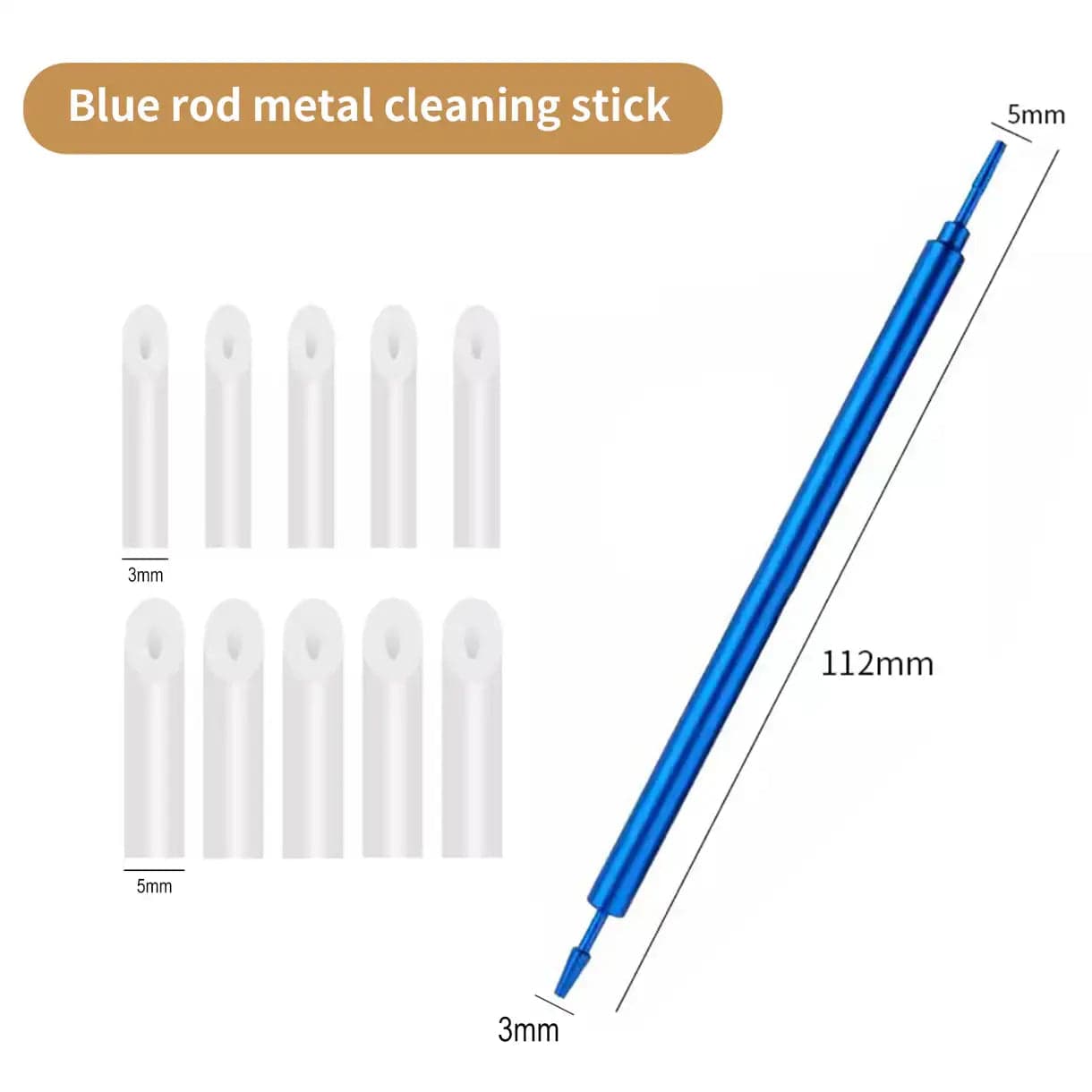Model Tools – Double-Headed Metal Wiping Rod with Sponge Head for Accurate Detailing - Blue — photo 1 of 1