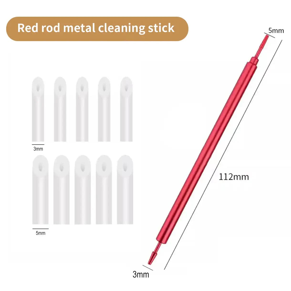 Model Tools – Double-Headed Metal Wiping Rod with Sponge Head for Accurate Detailing - Red — photo 1 of 1