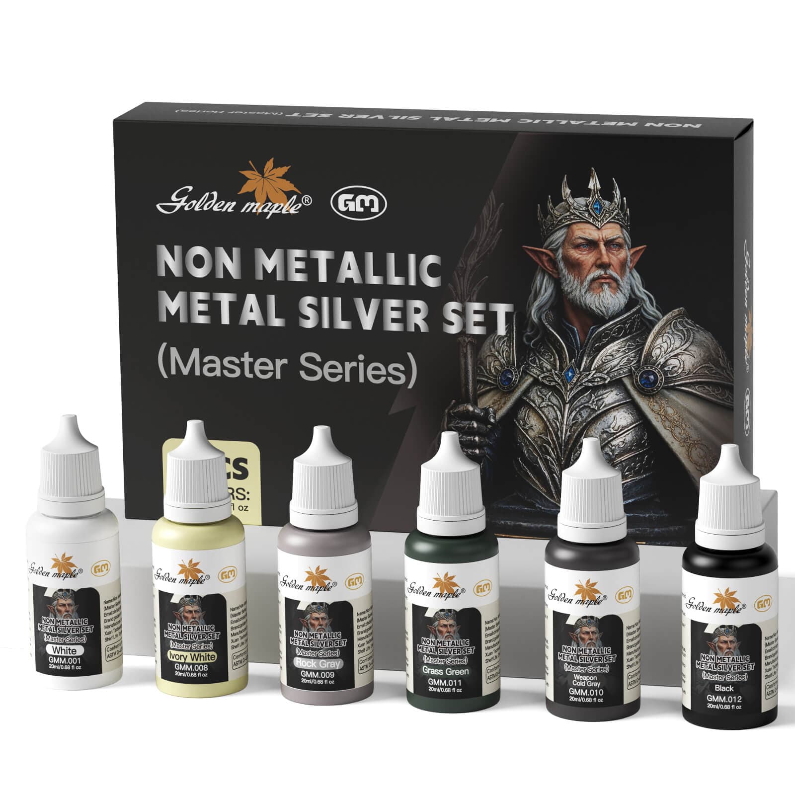 Silver NMM (Non Metallic Metal) Color Miniature Paint Set: 6 Bottles x 20 ml - Paint Set — photo 1 of 1
