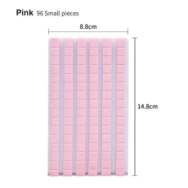 Sticky Putty – 96pcs Reusable Wall Art Adhesive for Photography, Miniatures, and Crafts - Pink