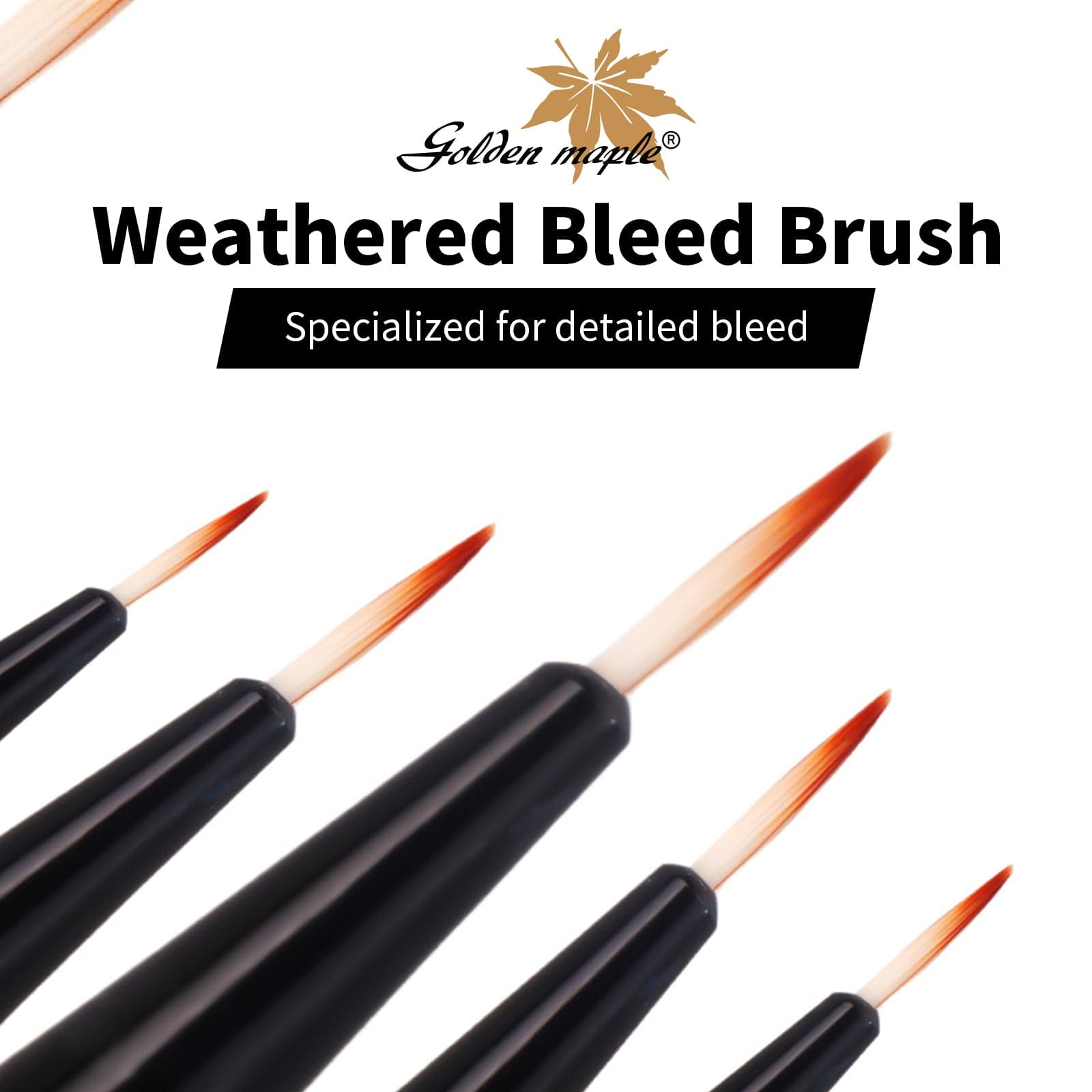 Weathered Bleed Brush – Long-Handed Nylon for Model Weathering & Stroke Coloring — photo 1 of 1