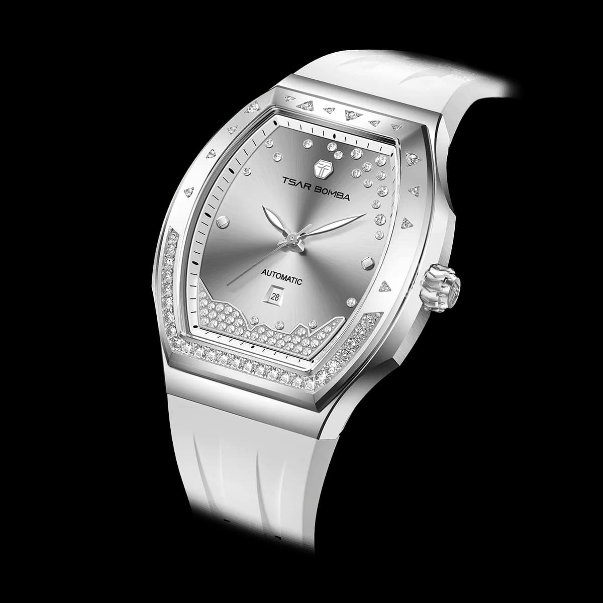 Tsar Bomba Women's Automatic Watch | White Silver | 35mm | Sapphire Crystal | Japanese Movement | 5ATM Water-Resistant | TB8233L — photo 1 of 1