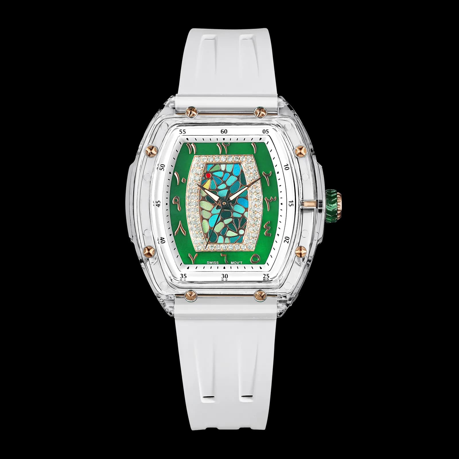 TSAR BOMBA Women's Quartz Watch | Arab White | Swiss Movement Wristwatch | Cubic Zirconia Mother of Pearl Dial | Waterproof Sapphire Glass | Nucleus Femme 02 TB8219L — photo 1 of 1