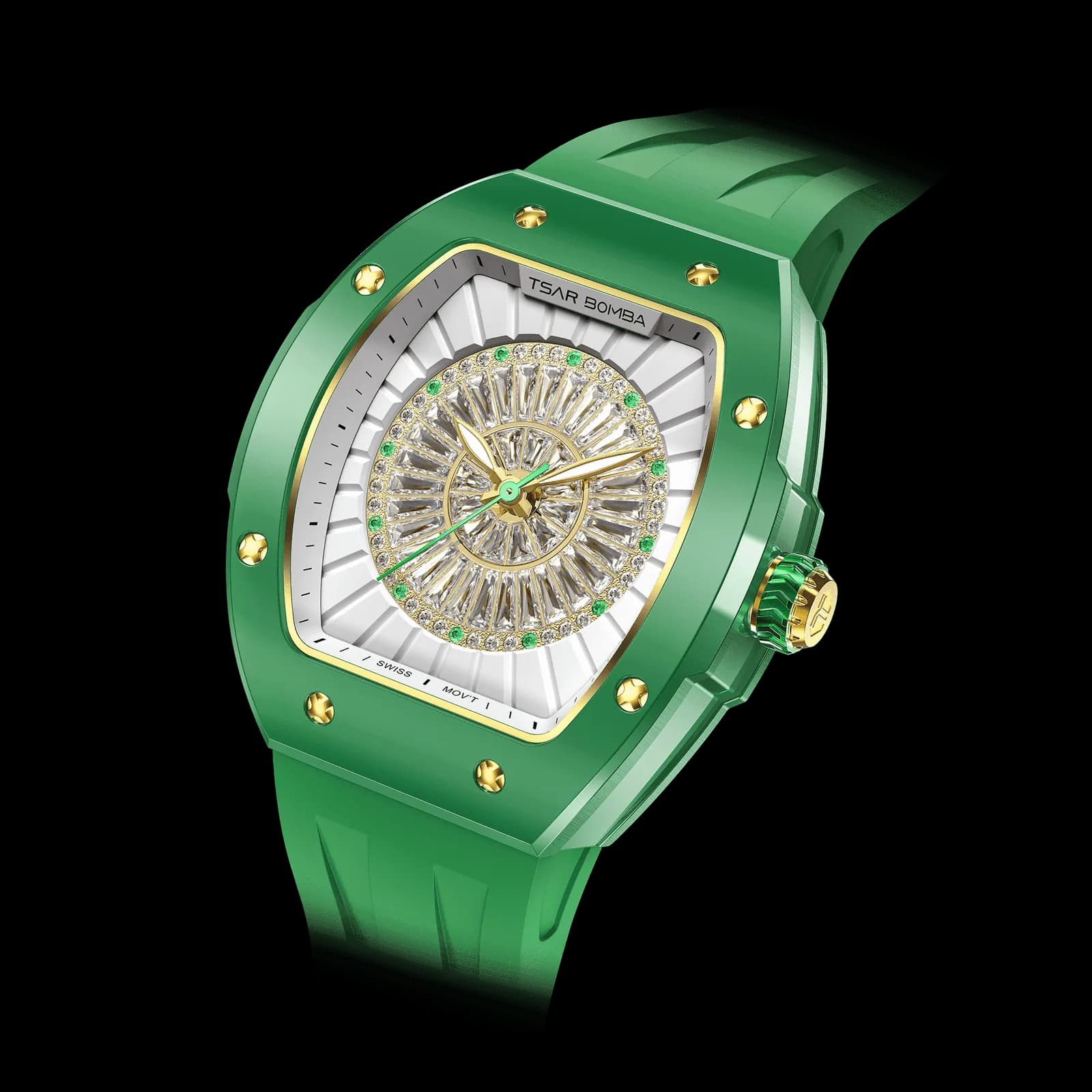 Tsar Bomba Women's Quartz Watch | Green | 35mm | Sapphire Crystal | Swiss Movement | 5ATM Water-Resistant | High End Watch for Women | TB8220L — photo 1 of 1