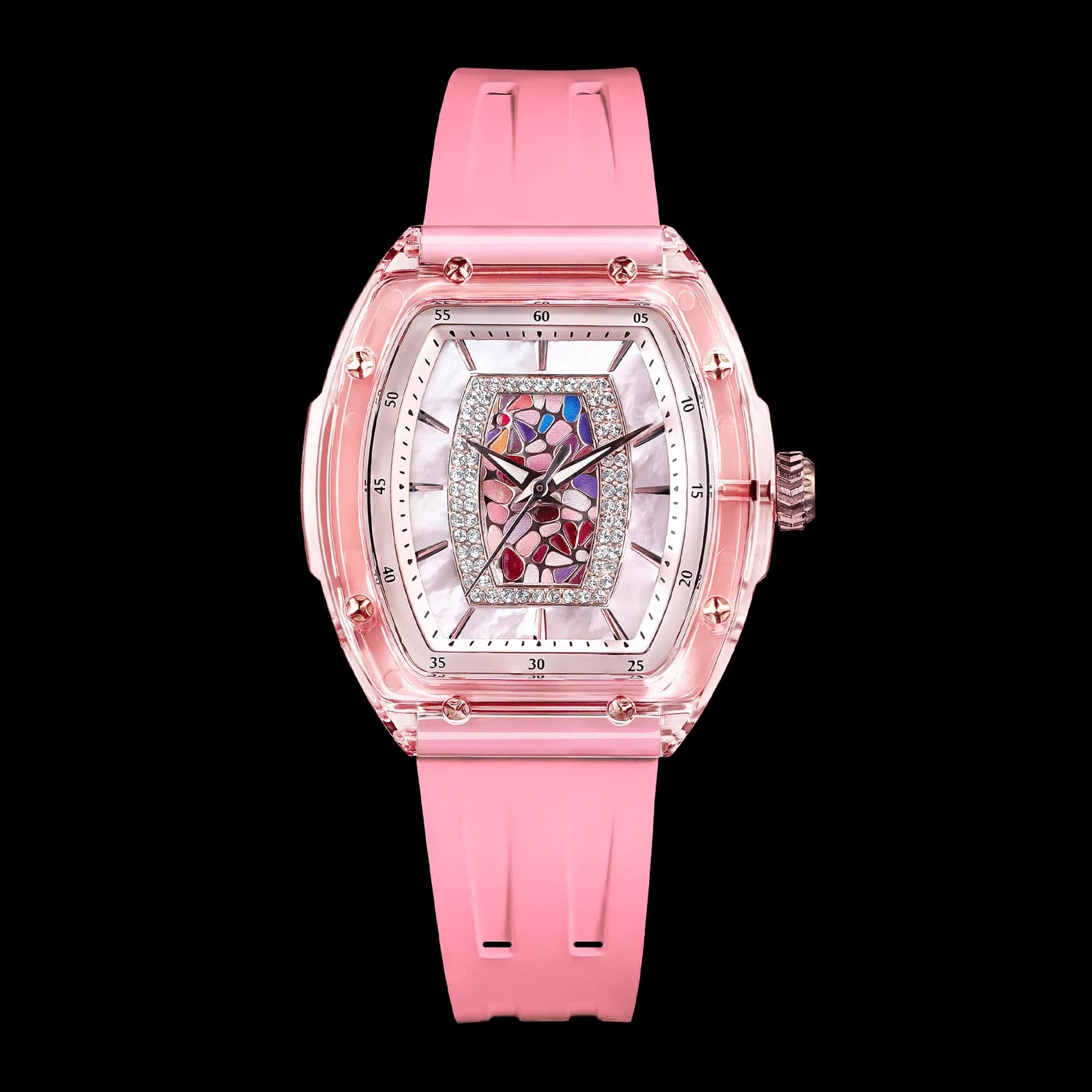 TSAR BOMBA Women's Quartz Watch | Pink | Swiss Movement Wristwatch | Cubic Zirconia Mother of Pearl Dial | Waterproof Sapphire Glass | Nucleus Femme 02 TB8219L — photo 1 of 1