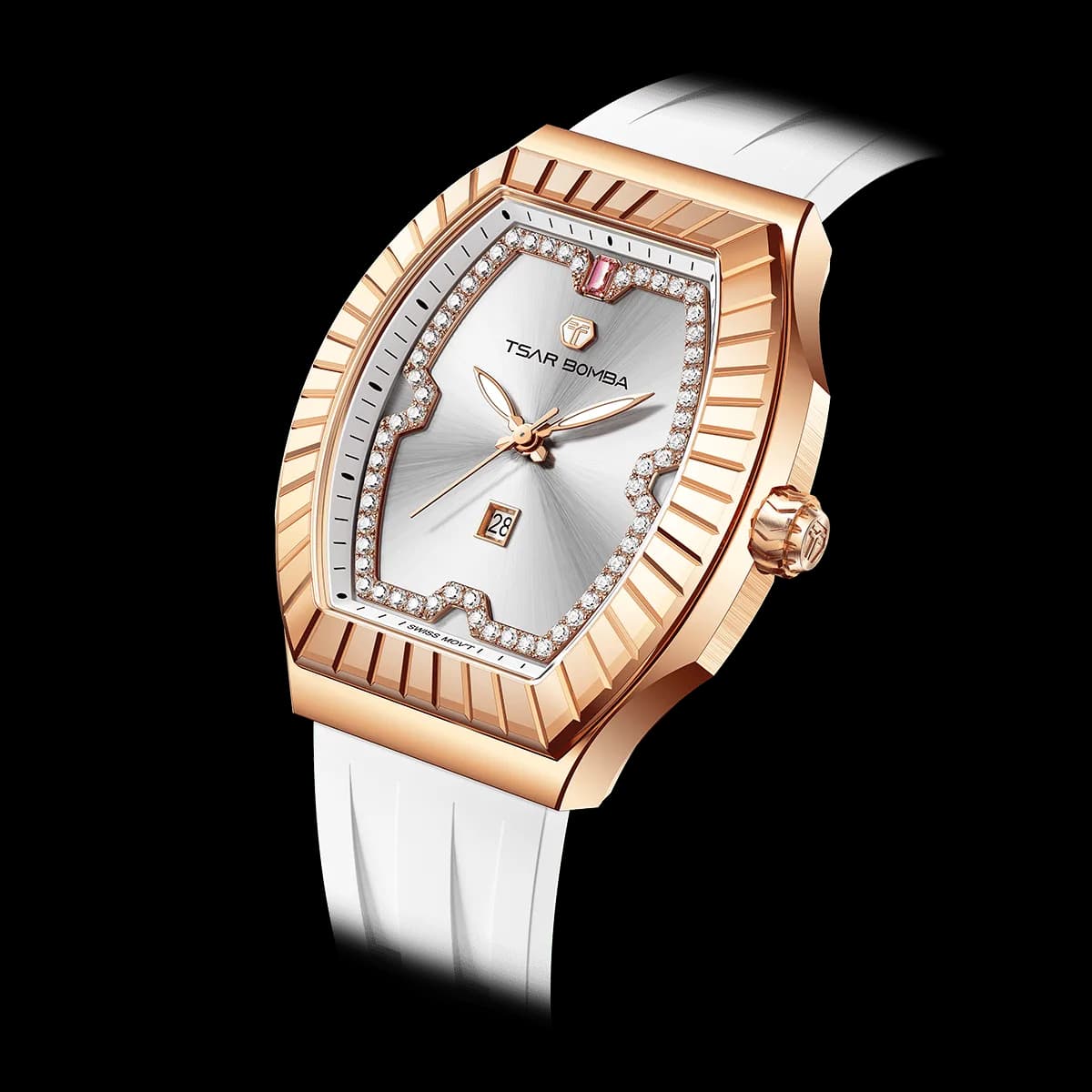 Tsar Bomba Women's Quartz Watch | White Gold | 35mm | Sapphire Crystal | Swiss Movement | 5ATM Water-Resistant | TB8231L — photo 1 of 1