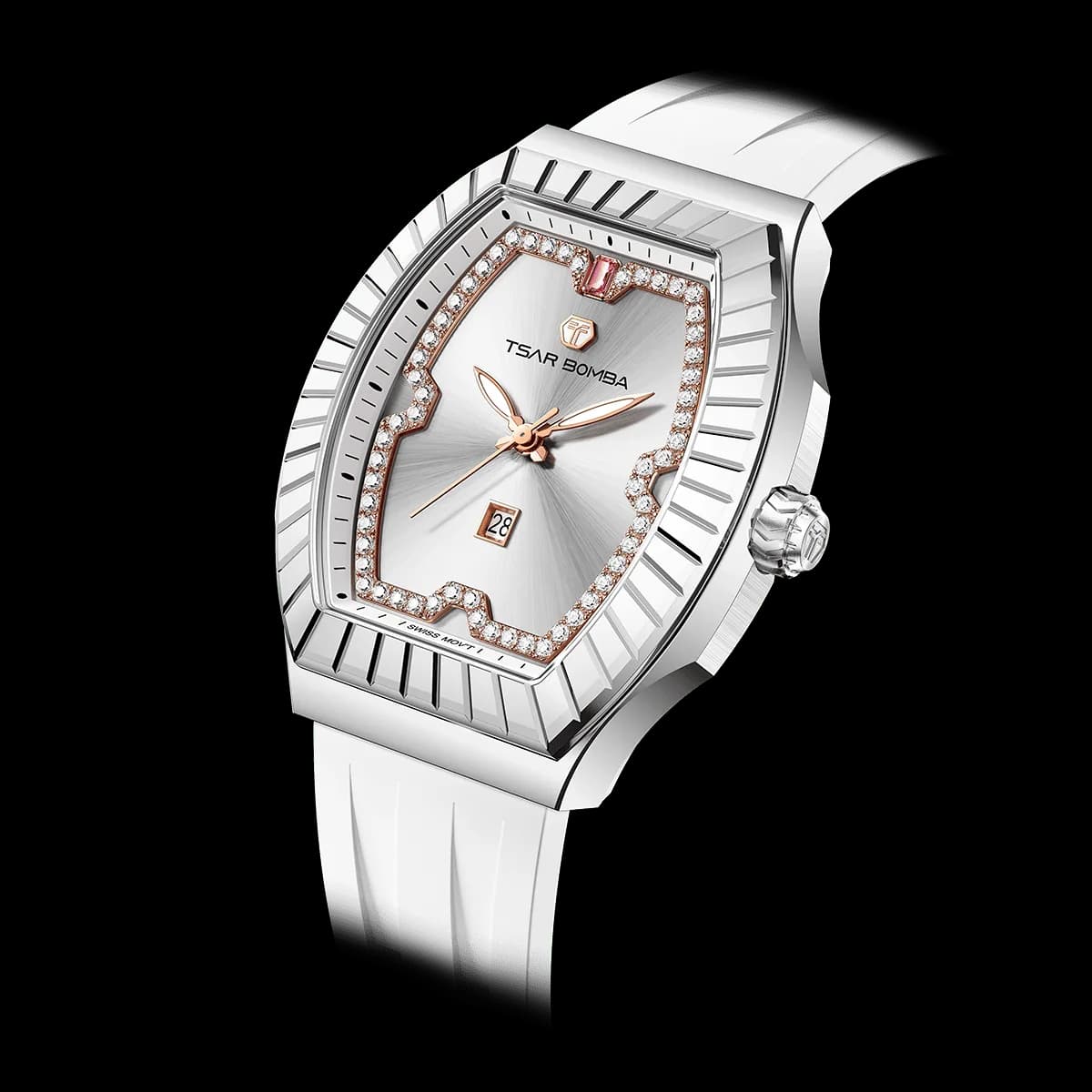 Tsar Bomba Women's Quartz Watch | White Silver | 35mm | Sapphire Crystal | Swiss Movement | 5ATM Water-Resistant | TB8231L — photo 1 of 1